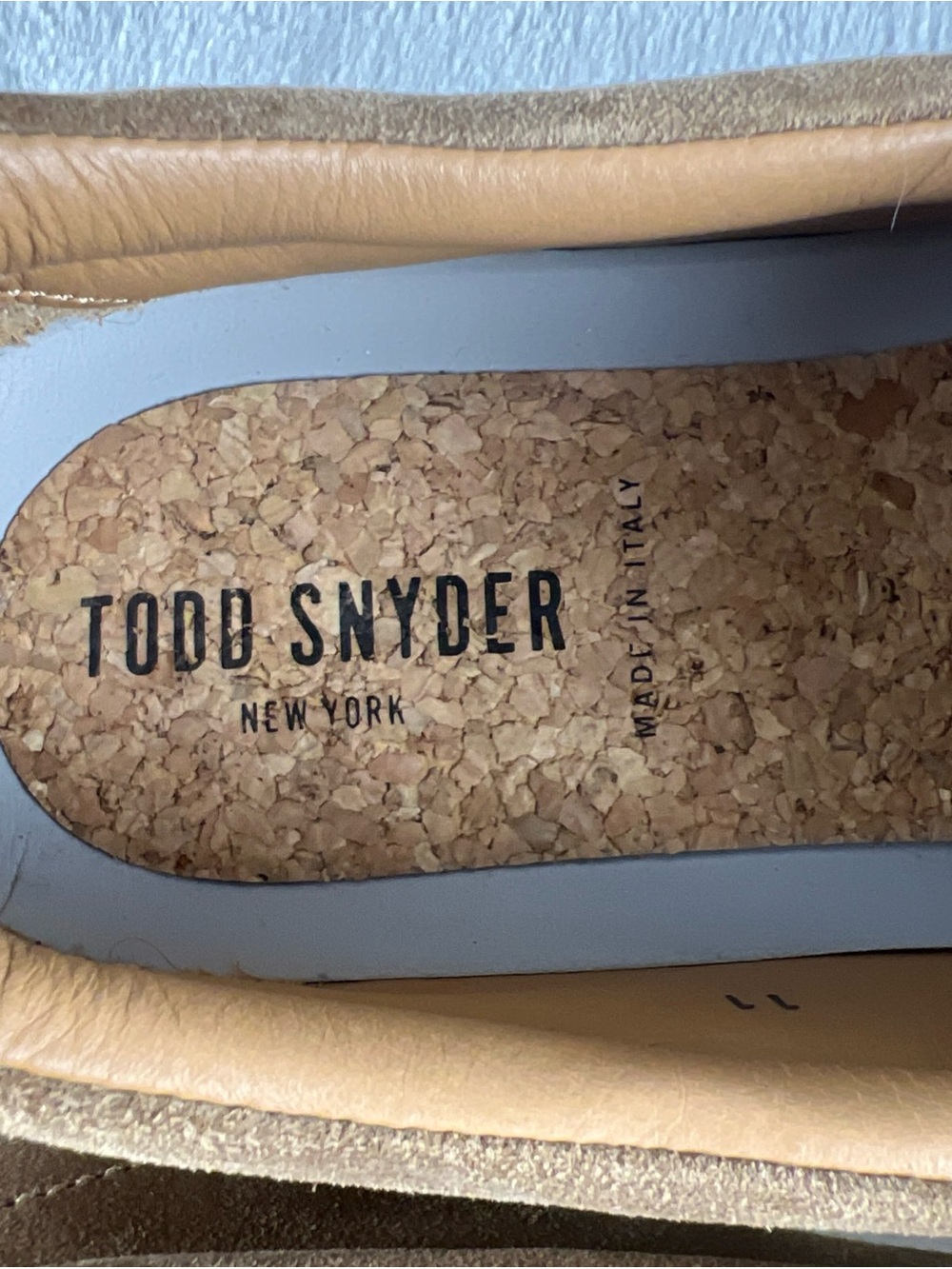 Todd Snyder Tuscan Slip On Shoes Mens Size 11 Cappucino Tan Suede Casual Italy - Picture 10 of 12